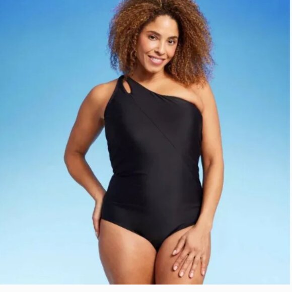Lands' End Other - NWT Lands' End Tummy Control UPF 50 Asymmetrical One-Piece Swimsuit 2X 20/22